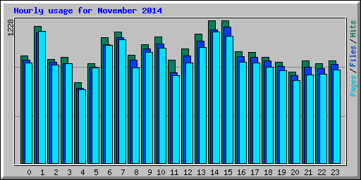Hourly usage for November 2014