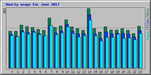 Hourly usage for June 2017